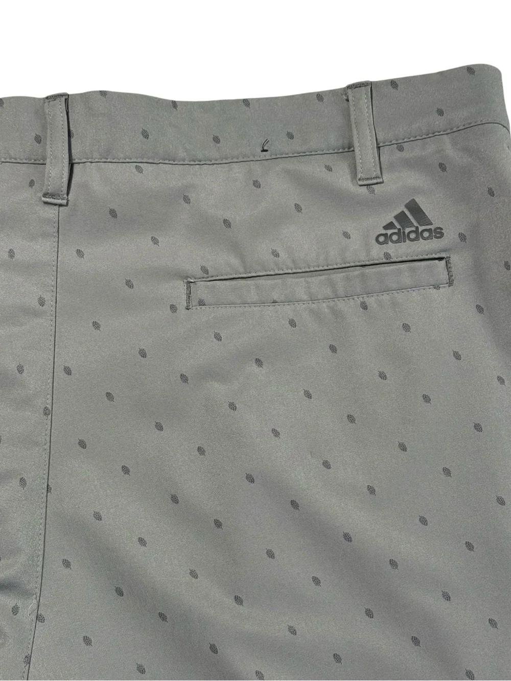 adidas Golf Men’s Gray Pinecone Print Performance Shorts – Size 36 x 9”